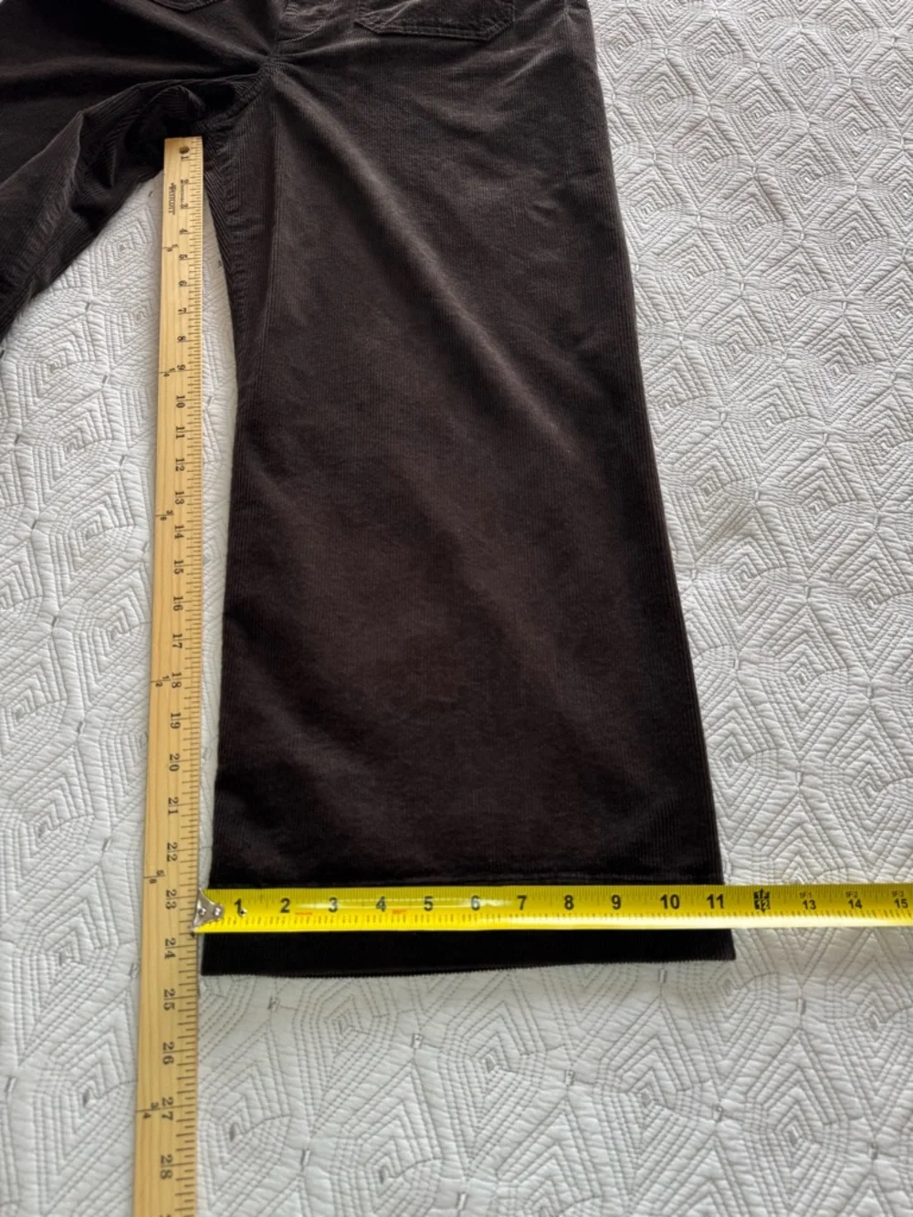 Anthropologie Maeve The Colette Corduroy Cropped Wide Leg  Brown Pants  Size 32